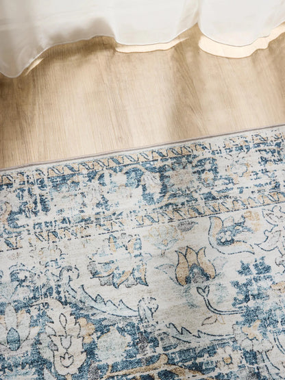 ATLAS Blå Vaskbart Tæppe - Billede 3