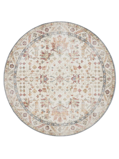 ATLAS Flerfarvet Beige Vaskbart Tæppe