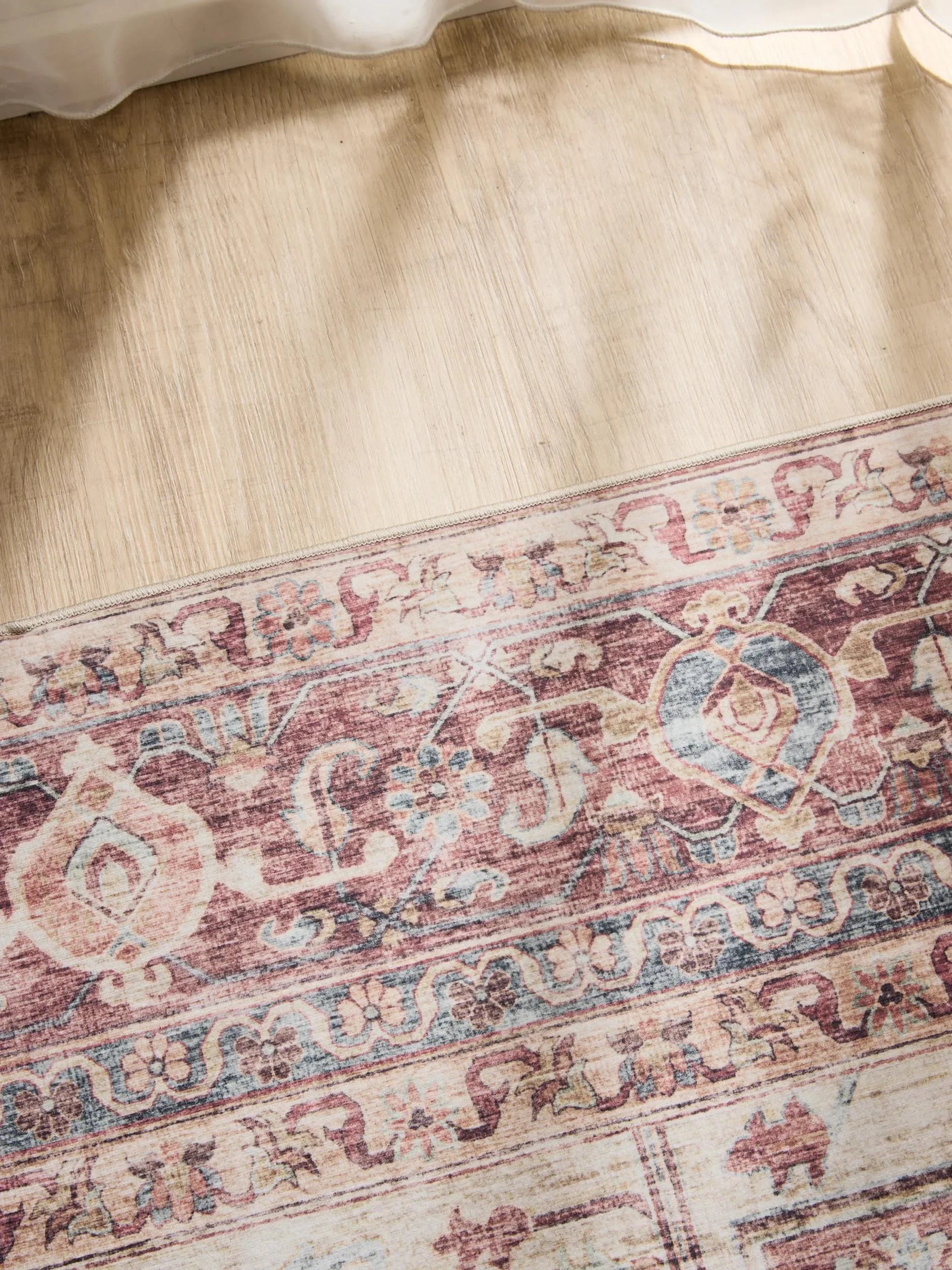 ATLAS Flerfarvet Pink Vaskbart Tæppe - Billede 3