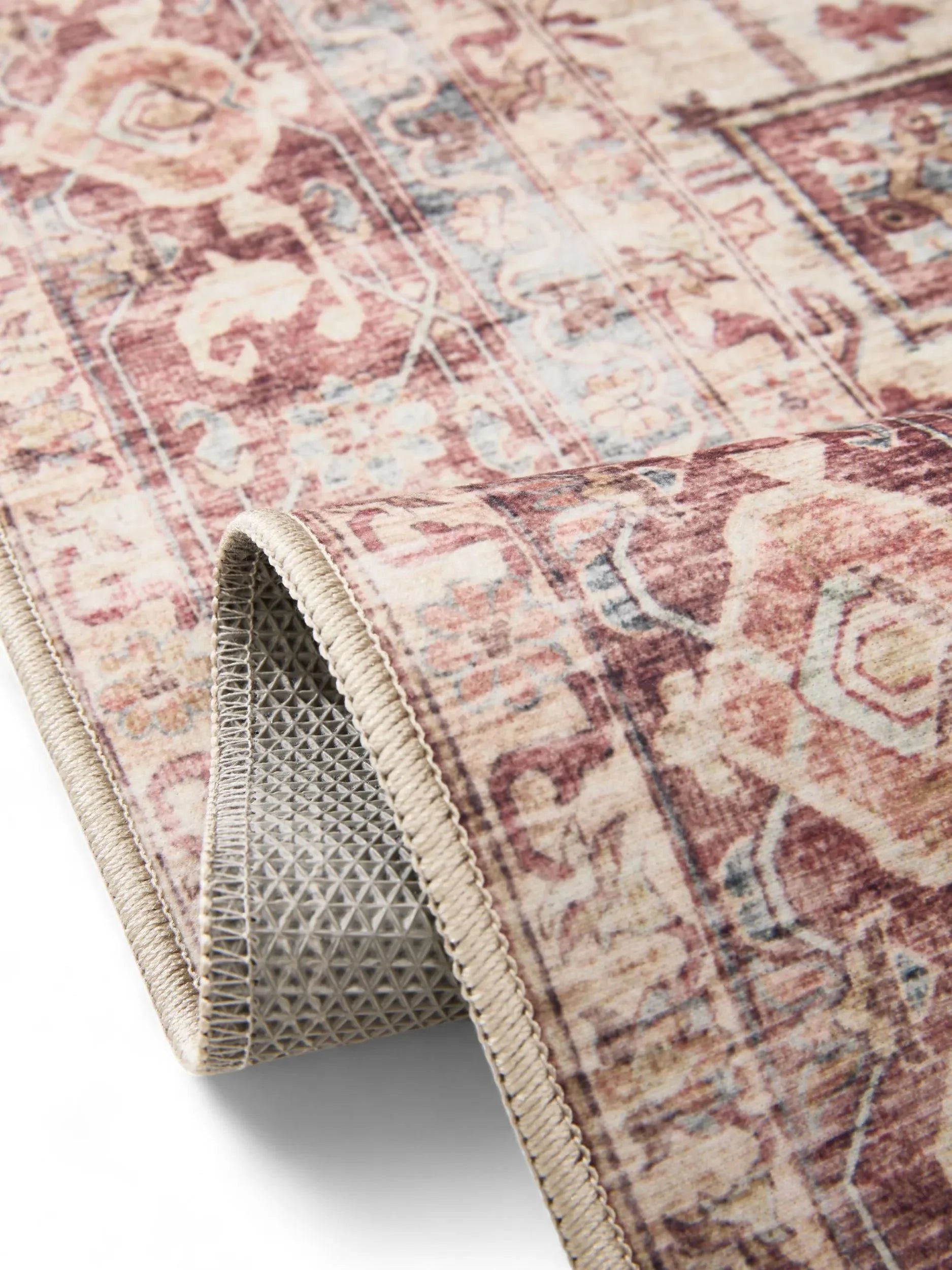 ATLAS Flerfarvet Pink Vaskbart Tæppe - Billede 4