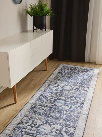 ATLAS Blå Vaskbart Tæppe