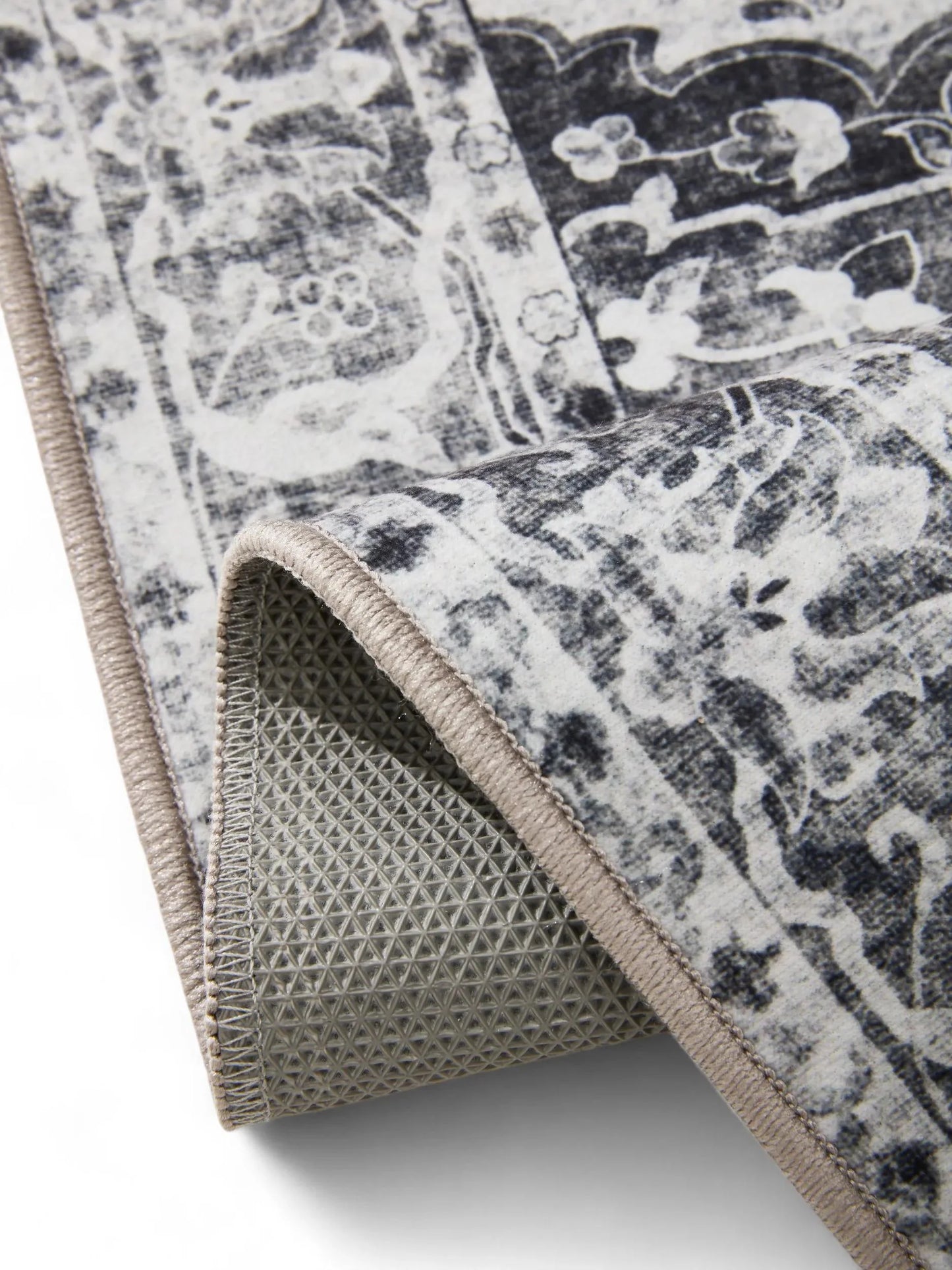 ATLAS Koksgrå Vaskbart Tæppe - Billede 4