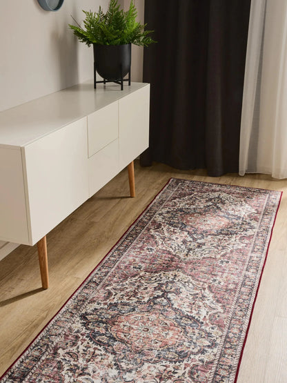 ATLAS Flerfarvet Rød Vaskbart Tæppe