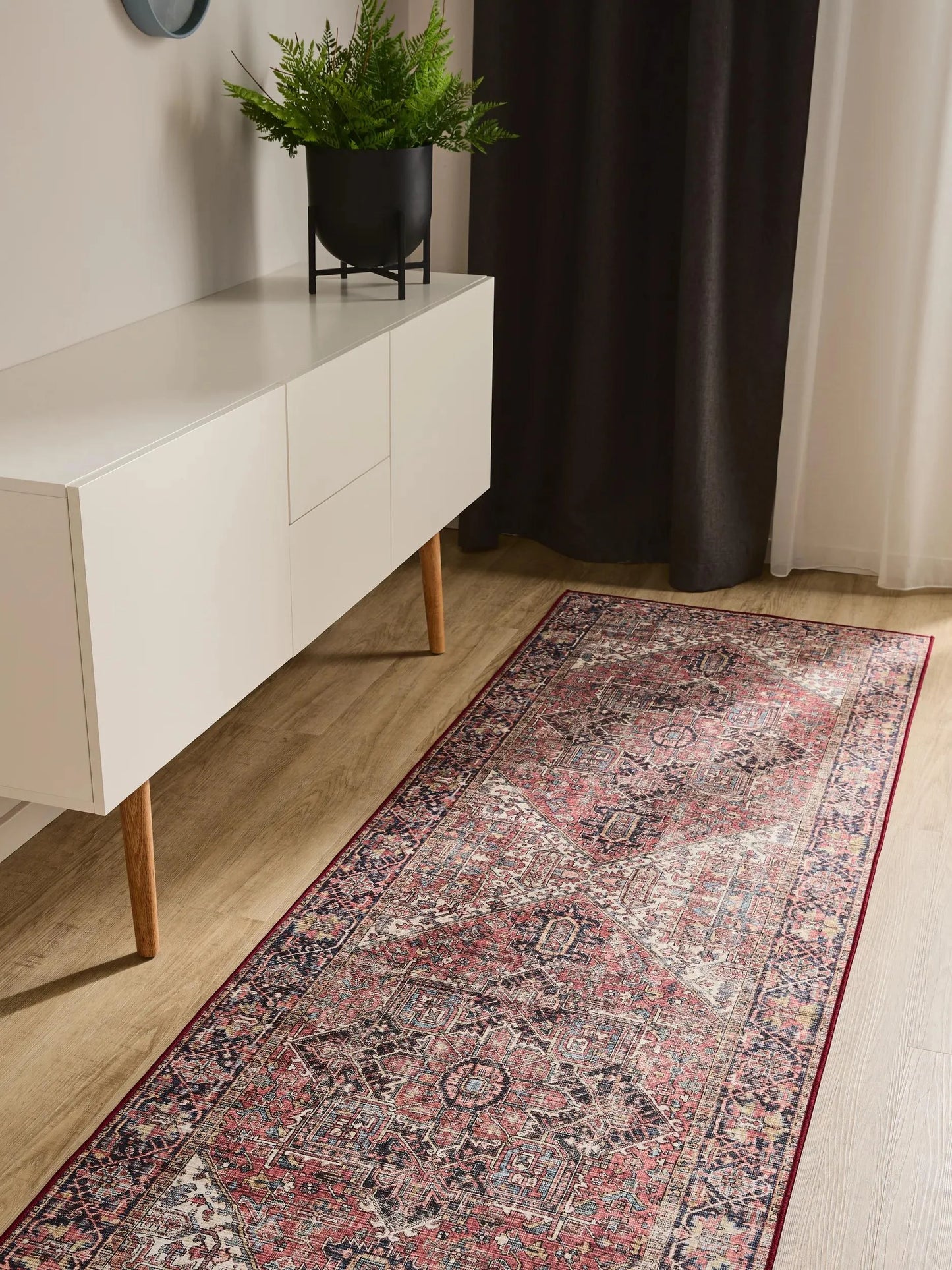 ATLAS Flerfarvet Beige Vaskbart Tæppe