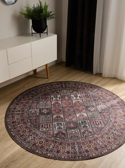 ATLAS Flerfarvet Rød Vaskbart Tæppe