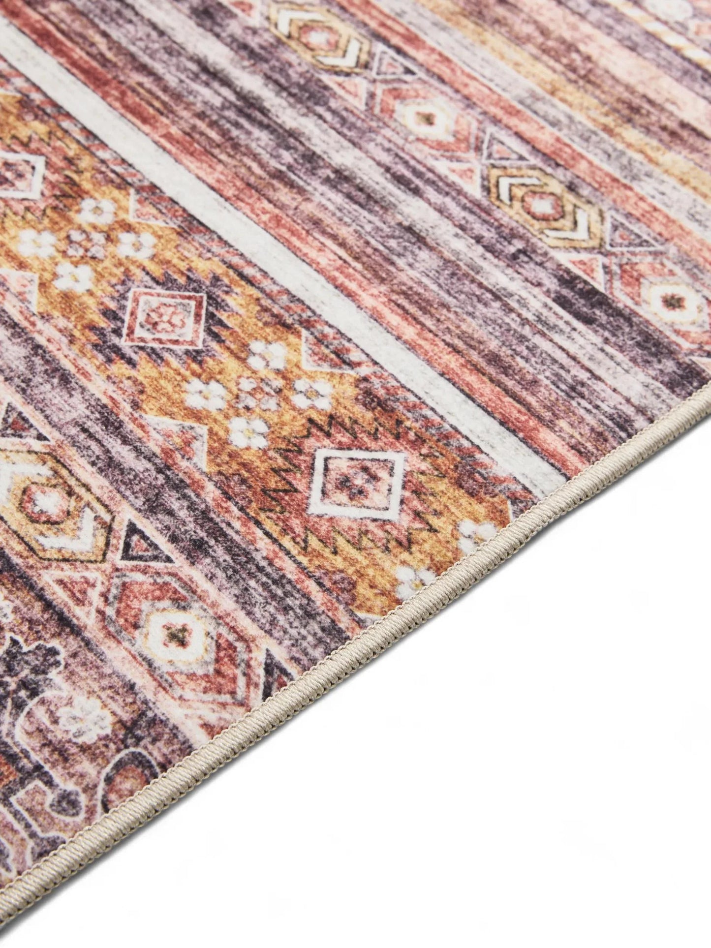 ATLAS Flerfarvet Pink Vaskbart Tæppe - Billede 5