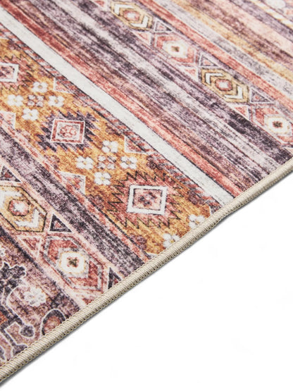 ATLAS Flerfarvet Pink Vaskbart Tæppe - Billede 5