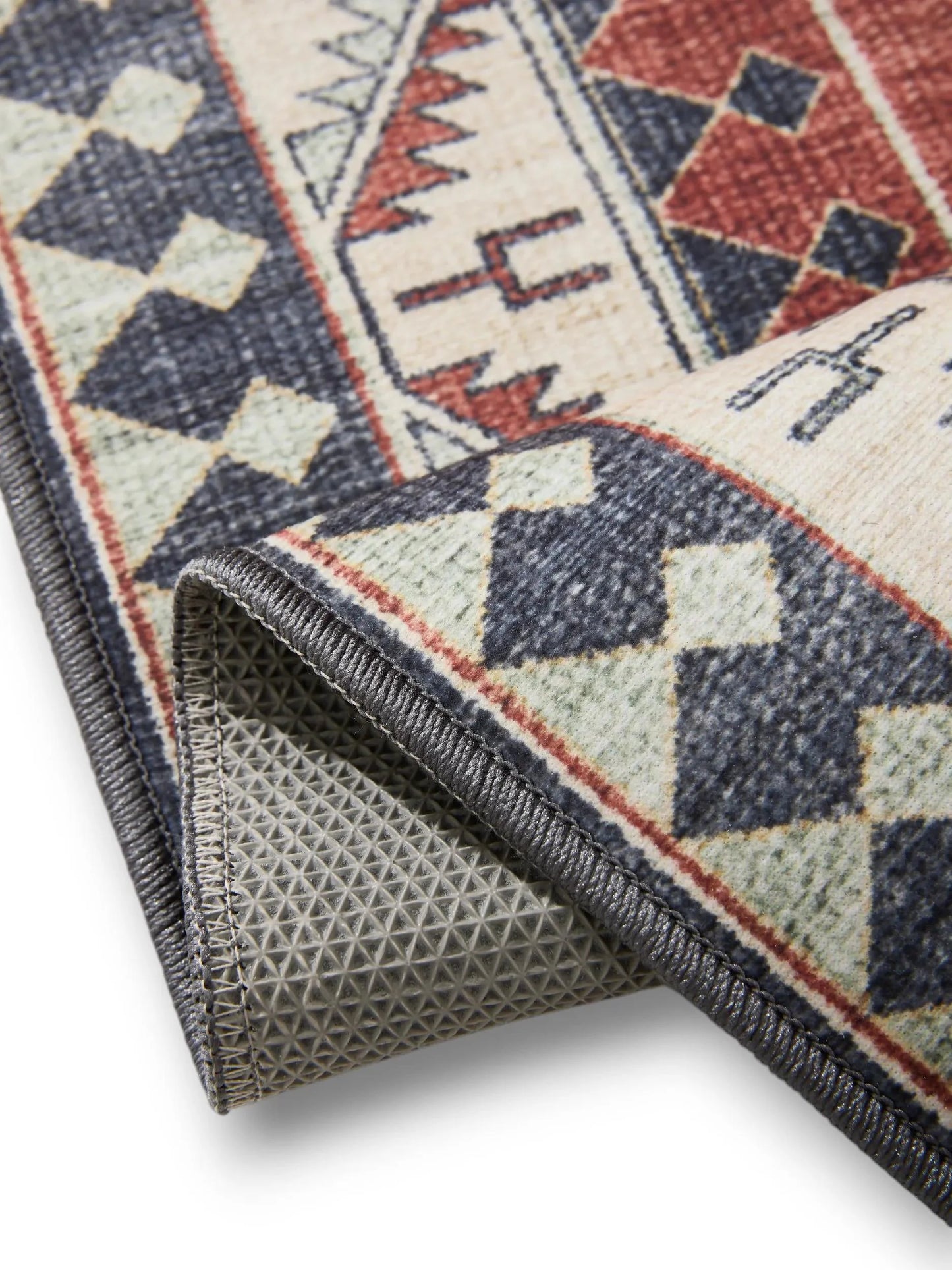 ATLAS Flerfarvet Blå Vaskbart Tæppe - Billede 4