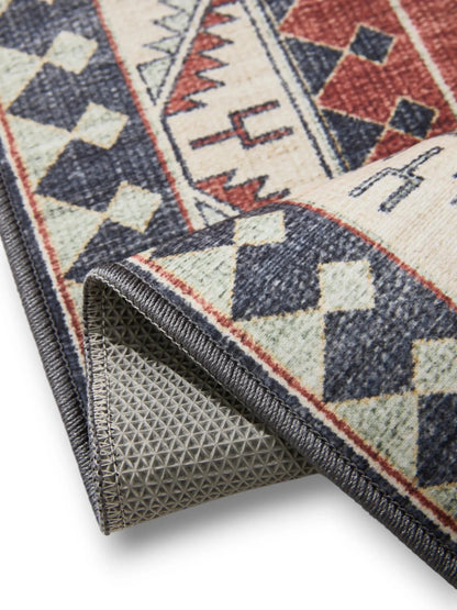 ATLAS Flerfarvet Blå Vaskbart Tæppe - Billede 4