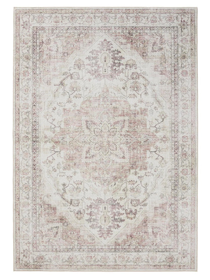 ATLAS Beige Rosa Vaskbart Tæppe - Billede 2