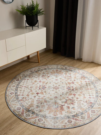 ATLAS Flerfarvet Beige Vaskbart Tæppe