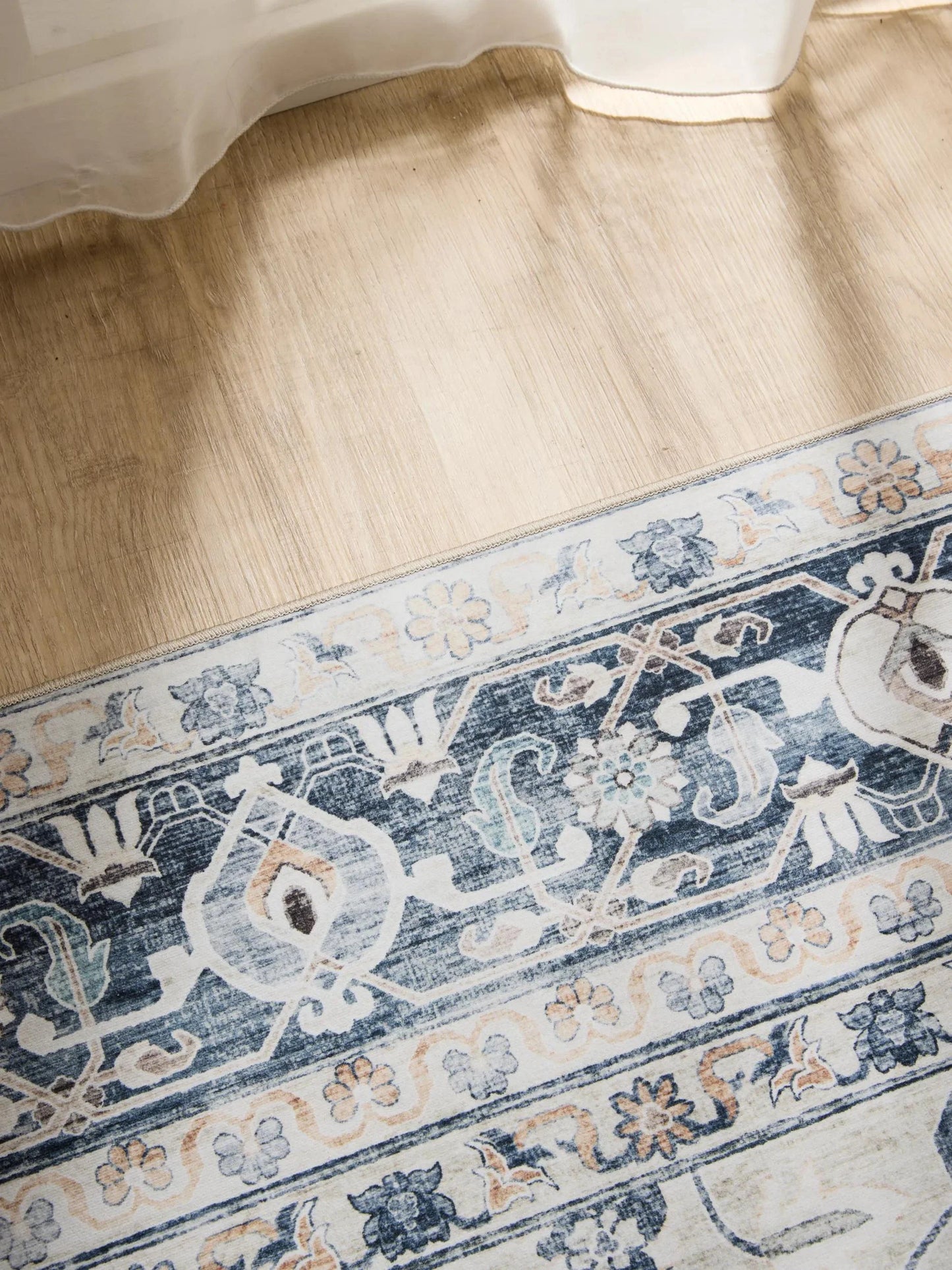 ATLAS Creme Grå Vaskbart Tæppe - Billede 3