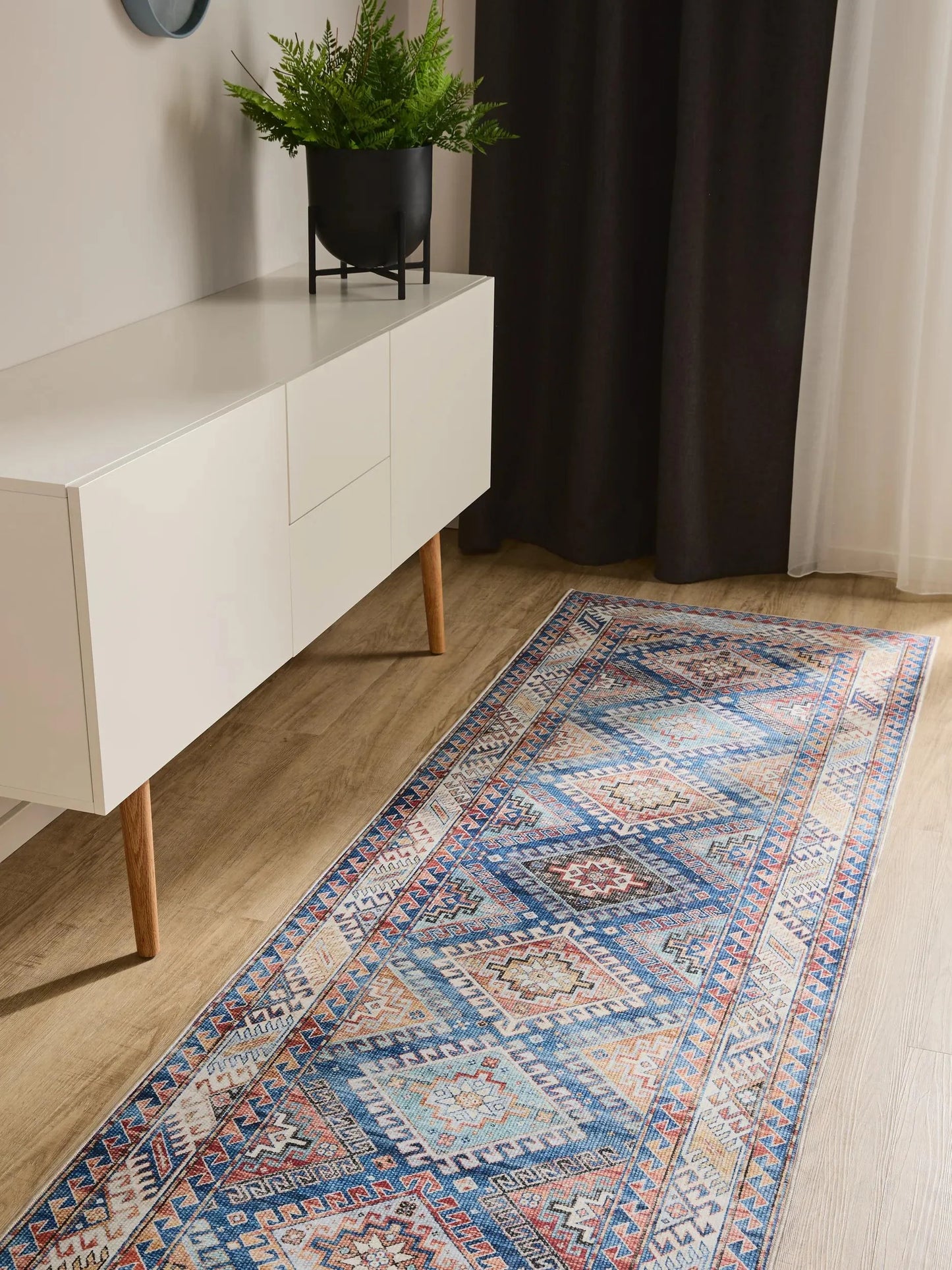 ATLAS Blå Vaskbart Tæppe