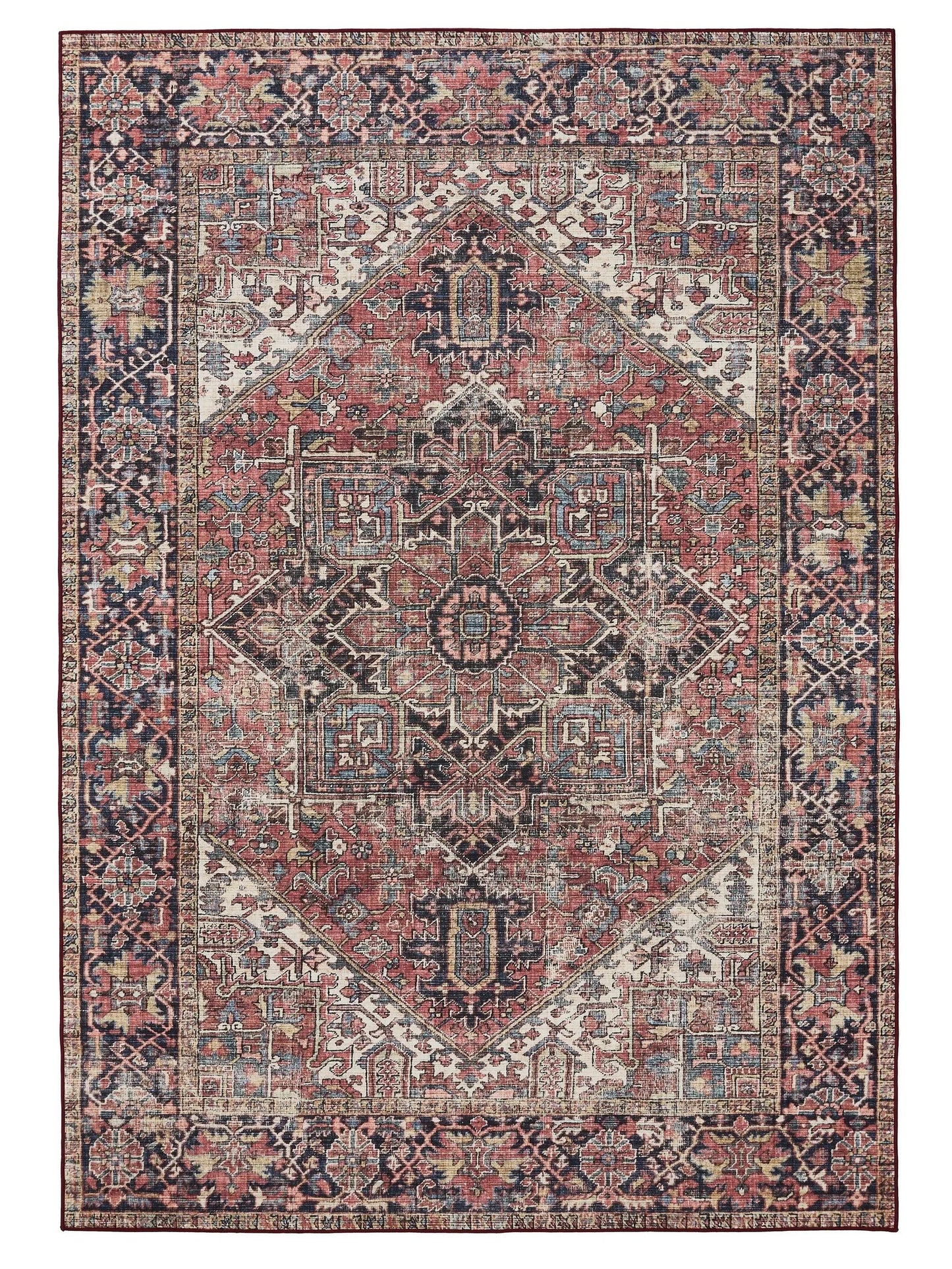 ATLAS Flerfarvet Beige Vaskbart Tæppe - Billede 2