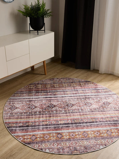 ATLAS Flerfarvet Pink Vaskbart Tæppe