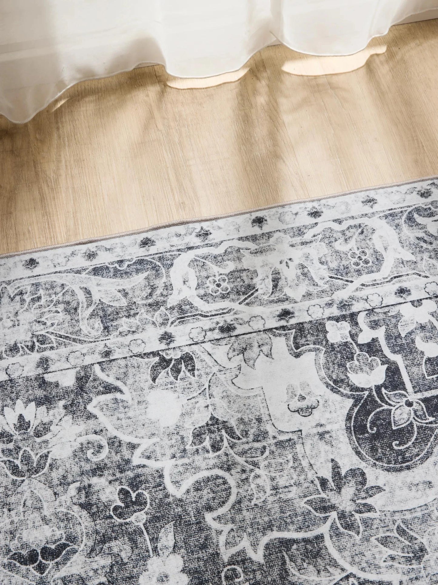 ATLAS Koksgrå Vaskbart Tæppe - Billede 3