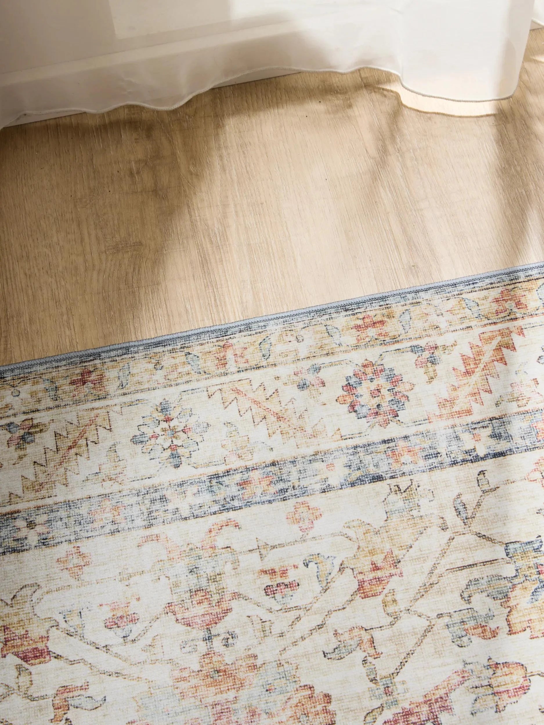 ATLAS Flerfarvet Beige Vaskbart Tæppe - Billede 3