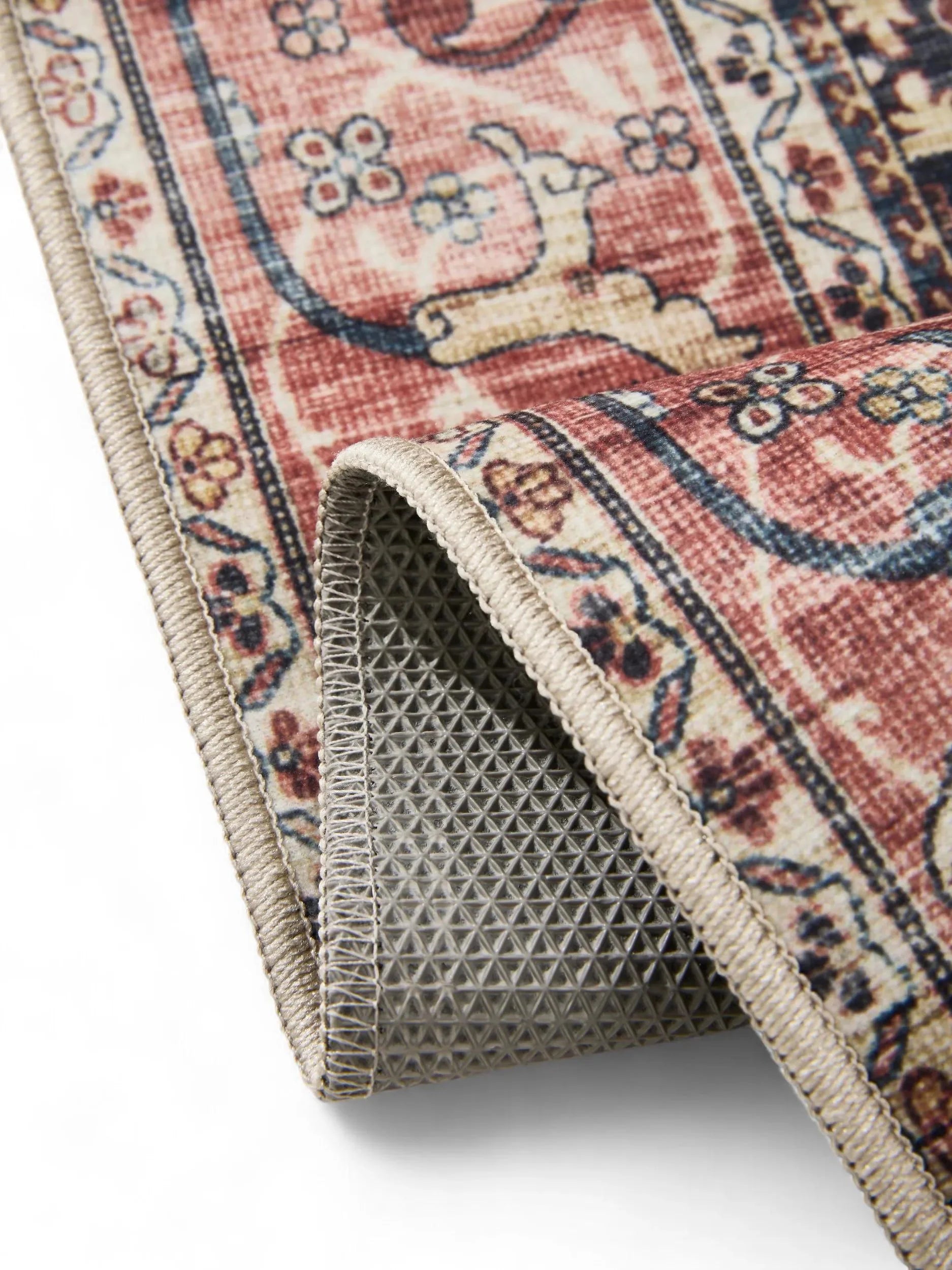 ATLAS Flerfarvet Rød Vaskbart Tæppe - Billede 4