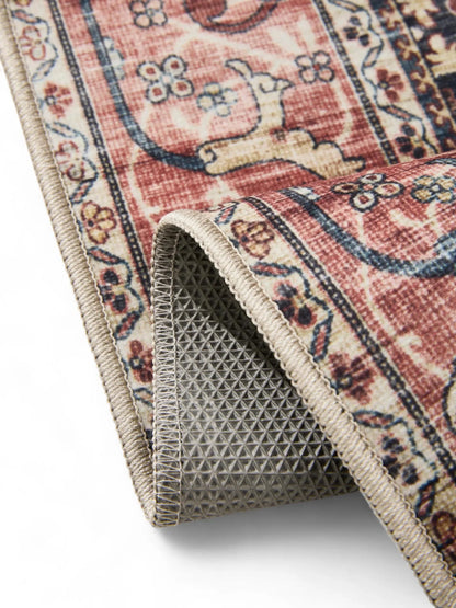 ATLAS Flerfarvet Rød Vaskbart Tæppe - Billede 4