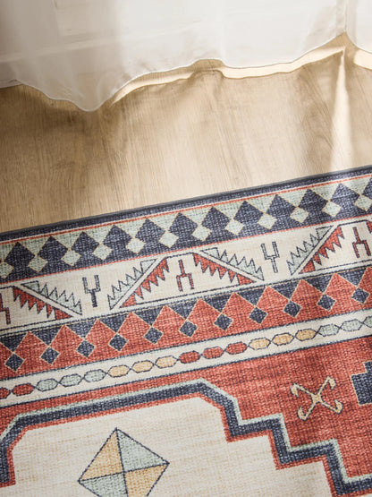 ATLAS Flerfarvet Blå Vaskbart Tæppe - Billede 3