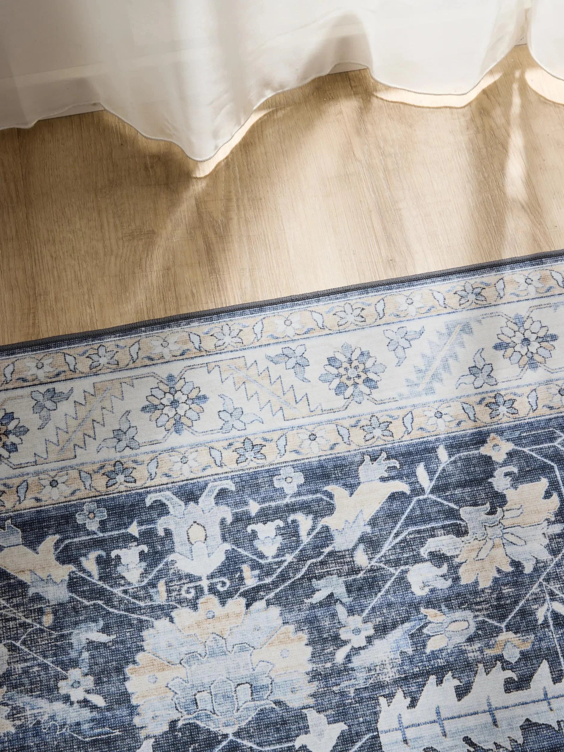 ATLAS Blå Vaskbart Tæppe - Billede 3