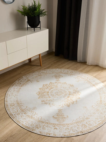 ATLAS Creme/Gul Vaskbart Tæppe