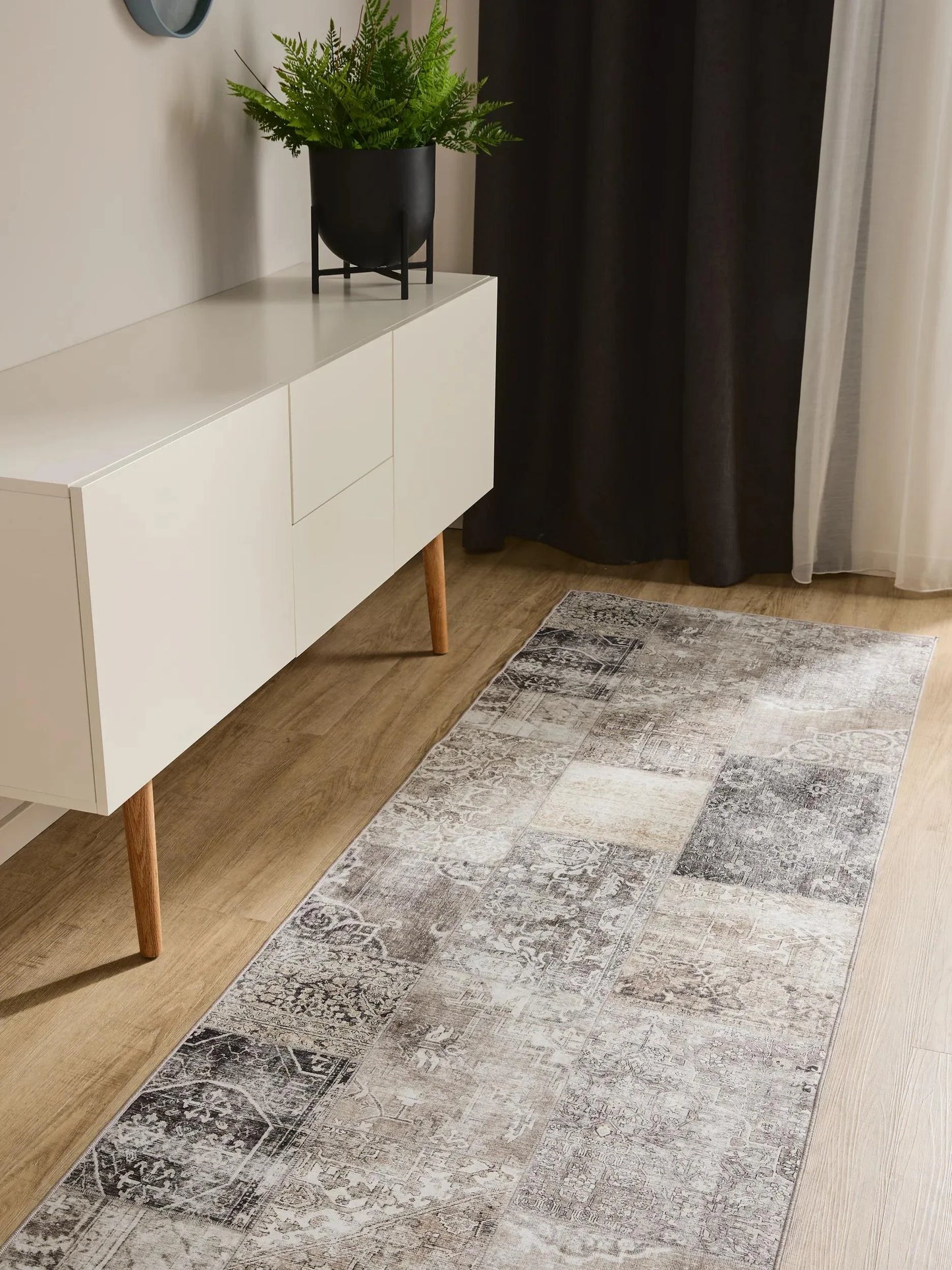 ATLAS Grå Vaskbart Tæppe