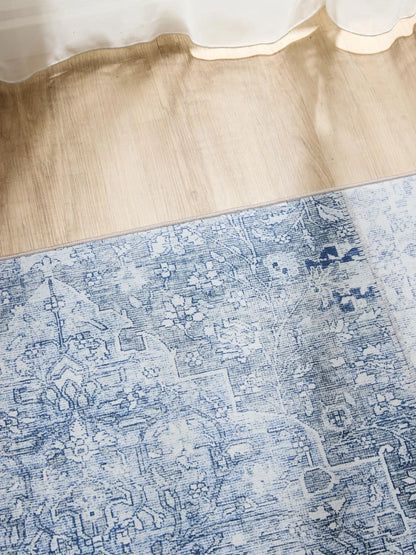 ATLAS Blå Vaskbart Tæppe - Billede 3