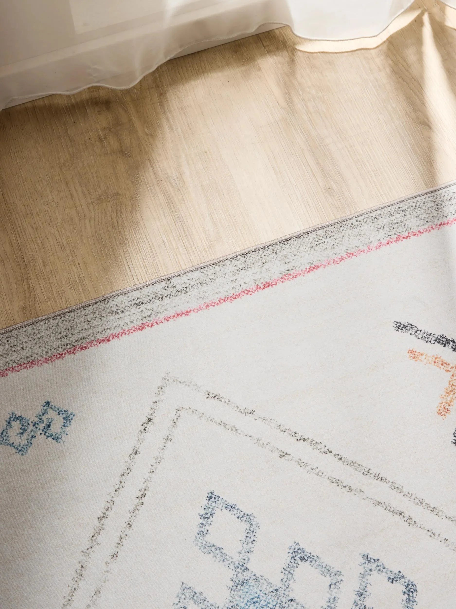 ATLAS Flerfarvet Vaskbart Tæppe - Billede 3