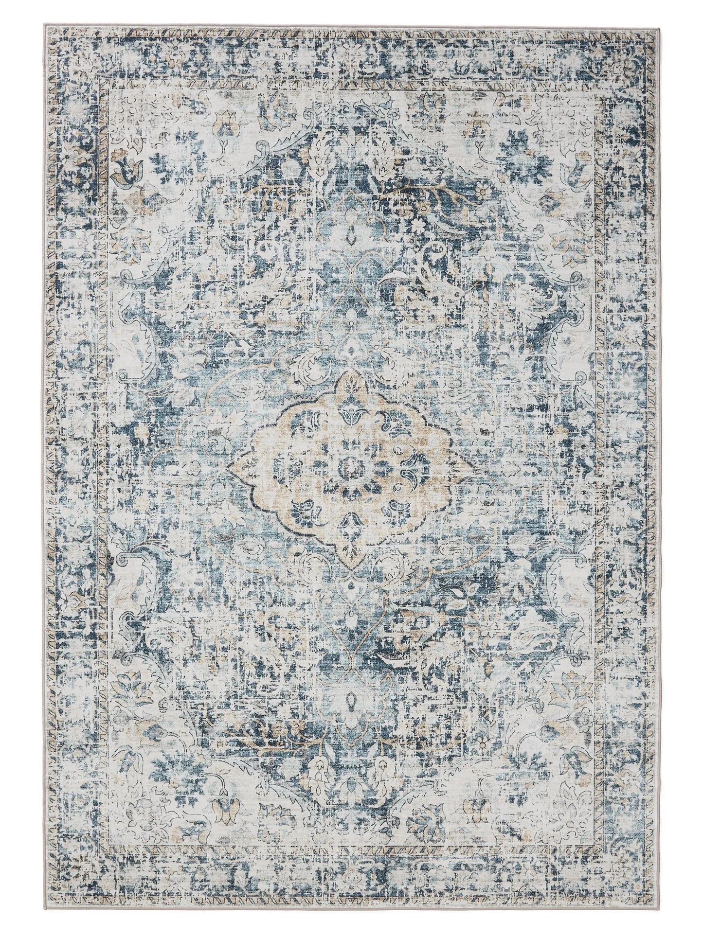 ATLAS Blå Vaskbart Tæppe - Billede 2