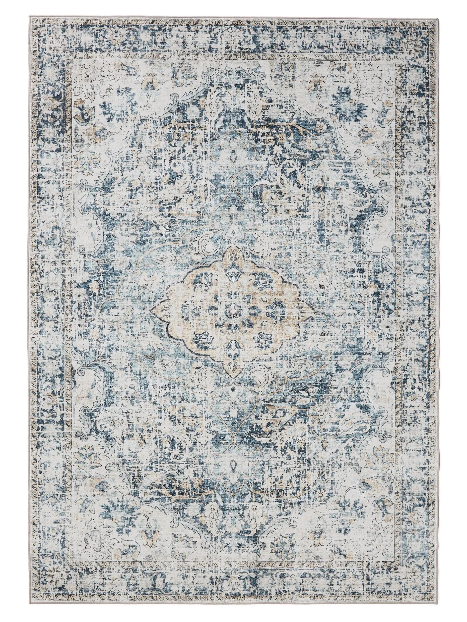 ATLAS Blå Vaskbart Tæppe - Billede 2