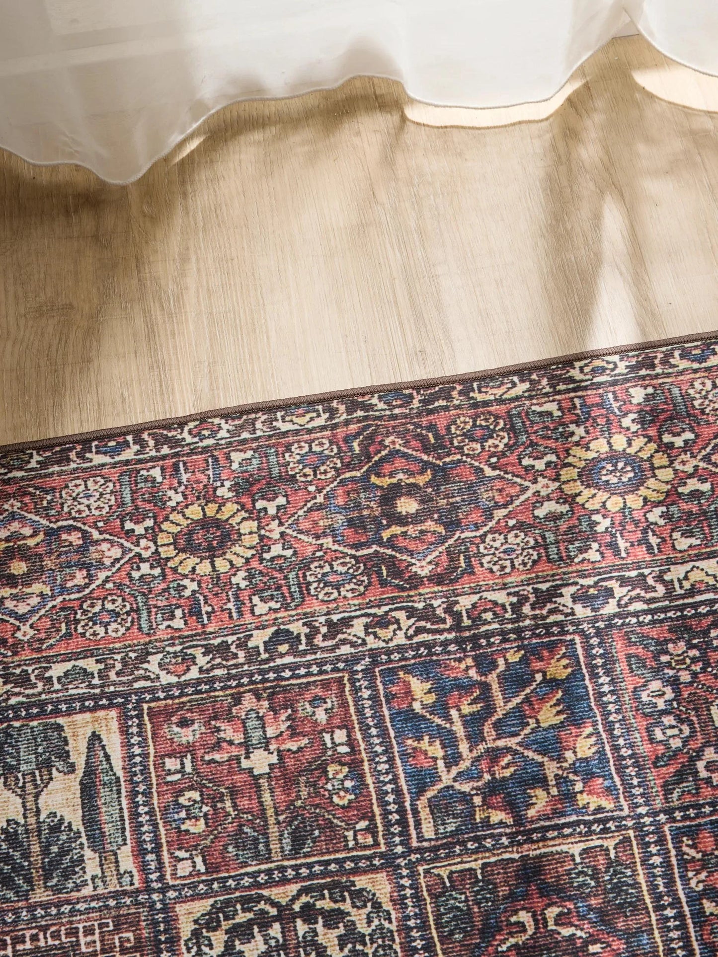 ATLAS Flerfarvet Rød Vaskbart Tæppe - Billede 3