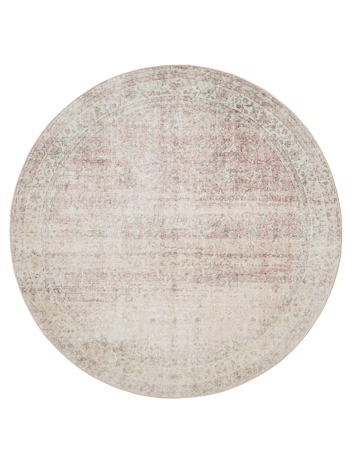 ATLAS Beige Rosa Vaskbart Tæppe