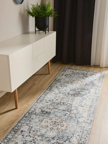 ATLAS Blå Vaskbart Tæppe