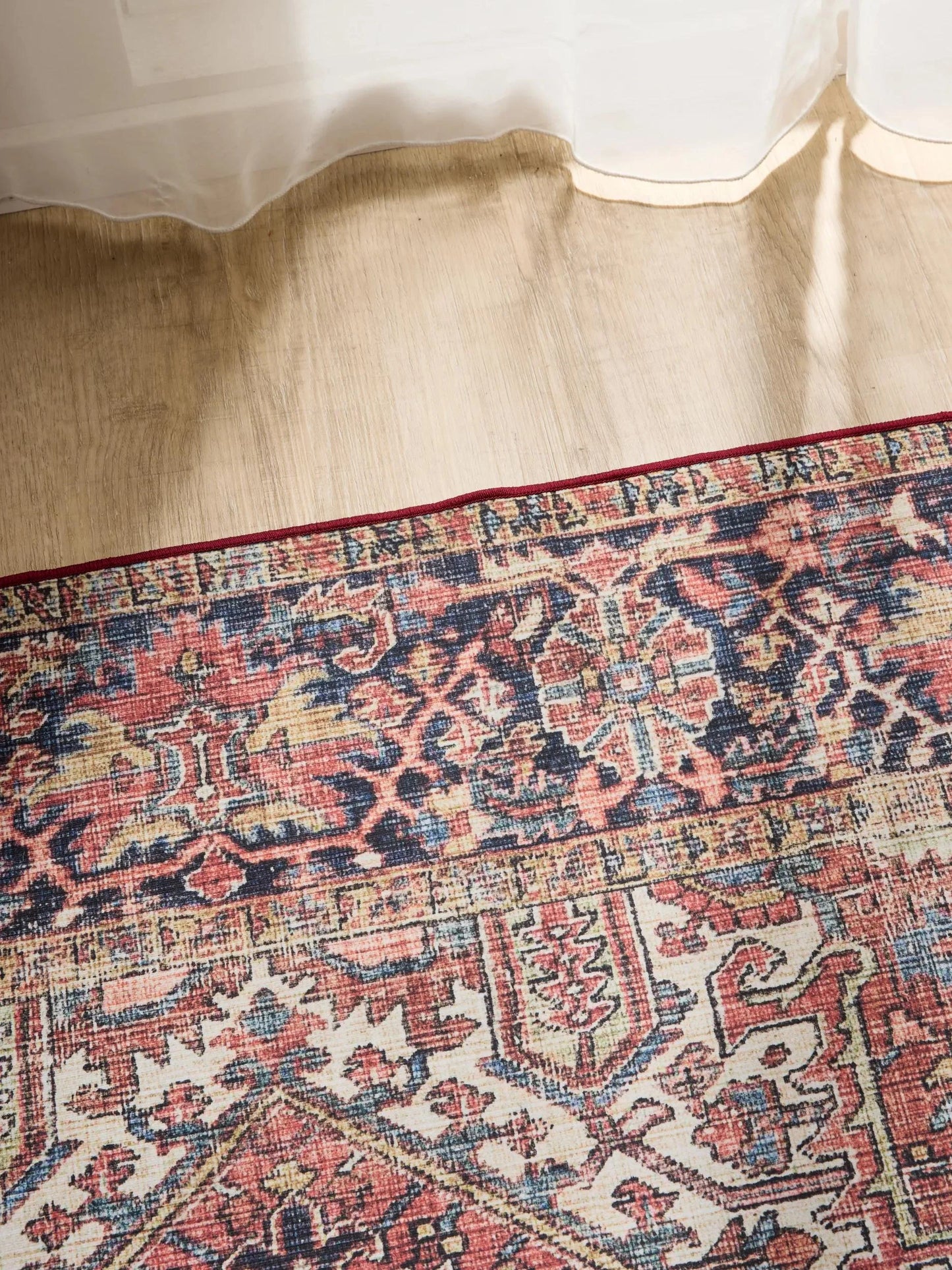 ATLAS Flerfarvet Beige Vaskbart Tæppe - Billede 3