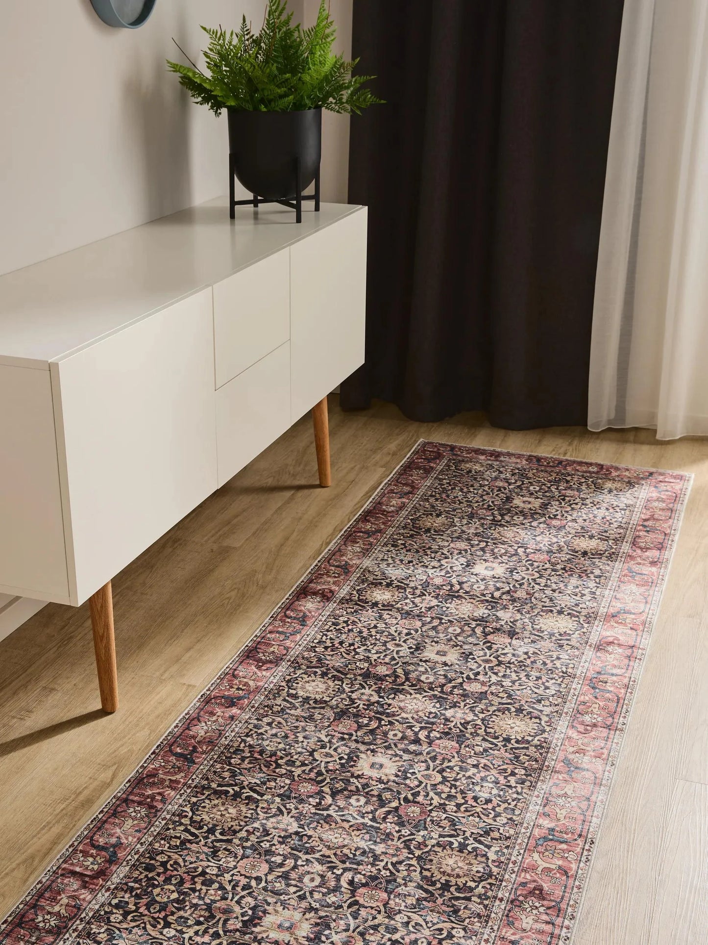 ATLAS Flerfarvet Rød Vaskbart Tæppe