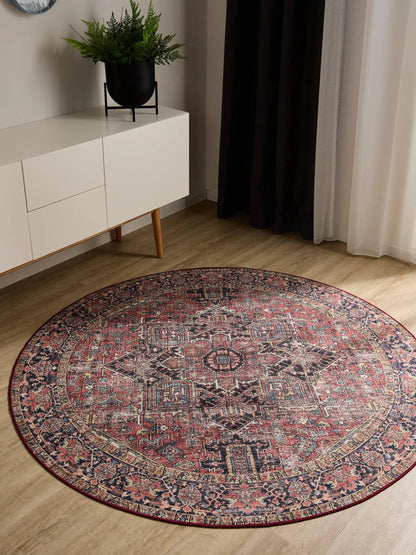 ATLAS Flerfarvet Beige Vaskbart Tæppe