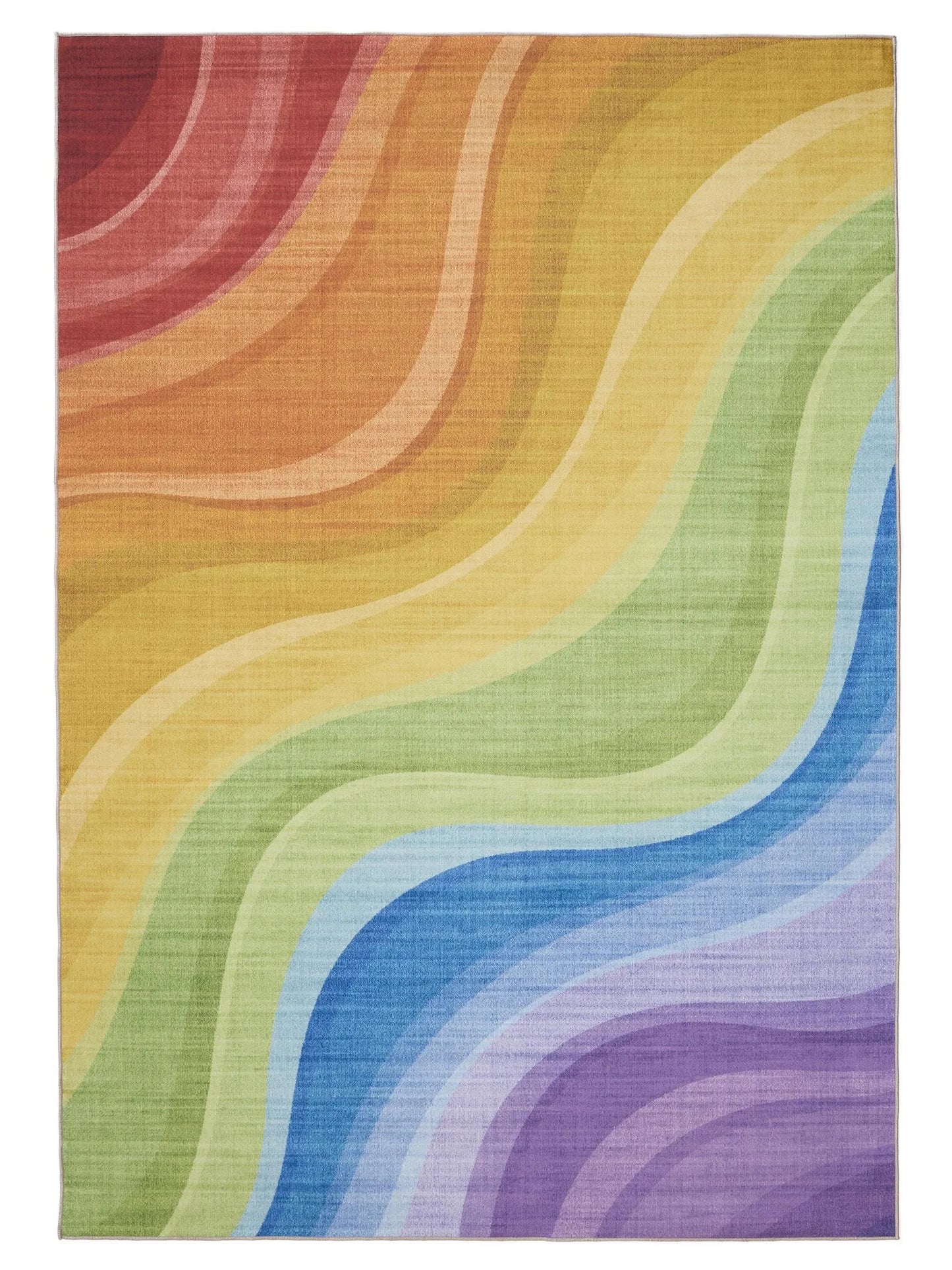 ATLAS Flerfarvet Lilla Vaskbart Tæppe - Billede 2