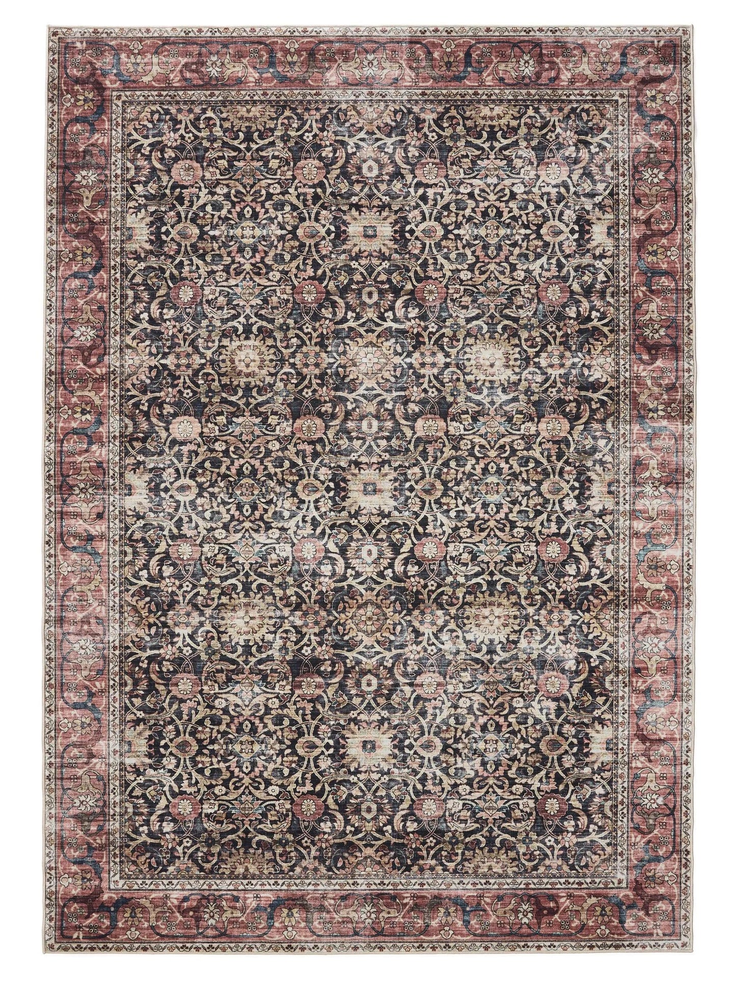 ATLAS Flerfarvet Rød Vaskbart Tæppe - Billede 2