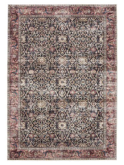 ATLAS Flerfarvet Rød Vaskbart Tæppe - Billede 2