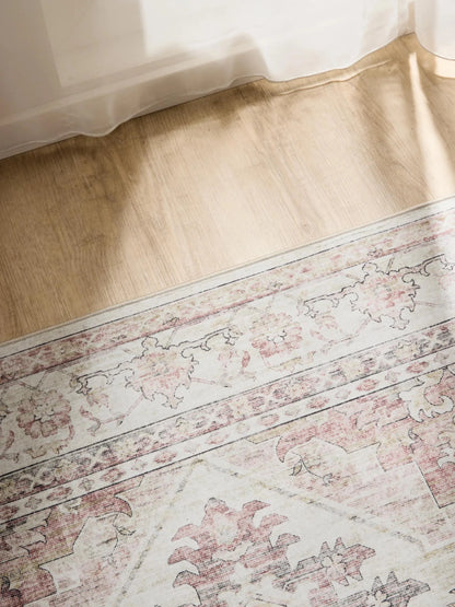 ATLAS Beige Rosa Vaskbart Tæppe - Billede 3