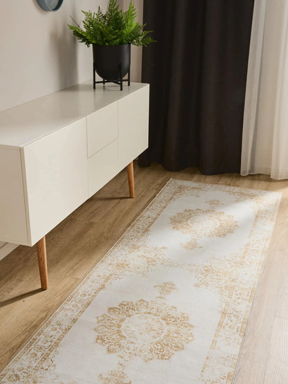 ATLAS Creme/Gul Vaskbart Tæppe