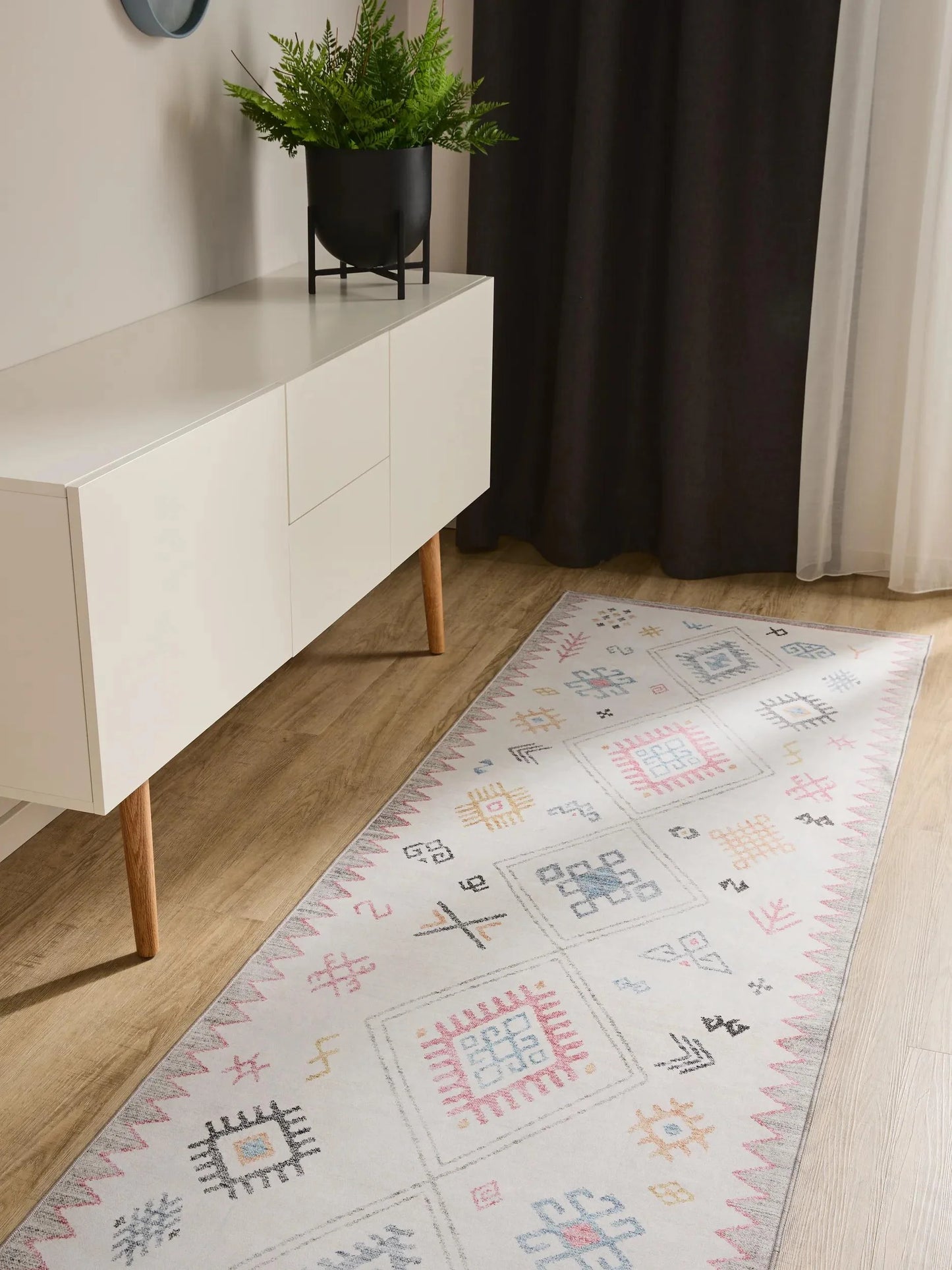 ATLAS Flerfarvet Vaskbart Tæppe