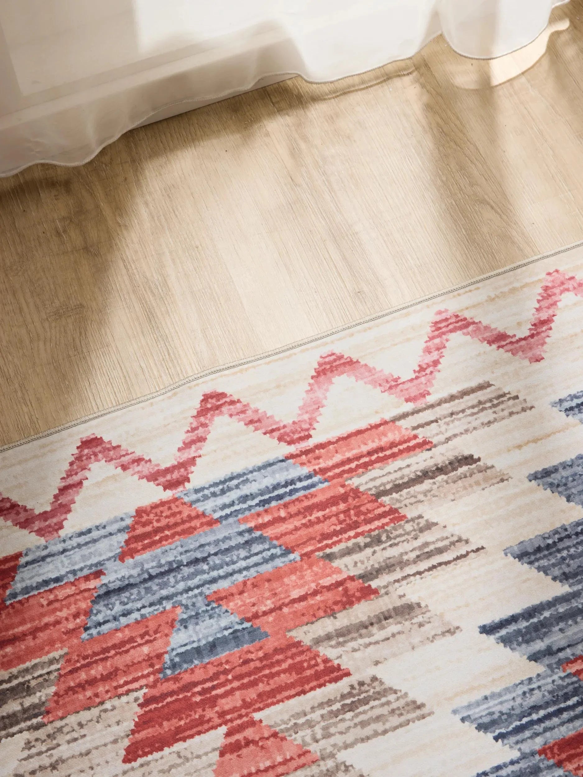 ATLAS Flerfarvet Beige Vaskbart Tæppe - Billede 3