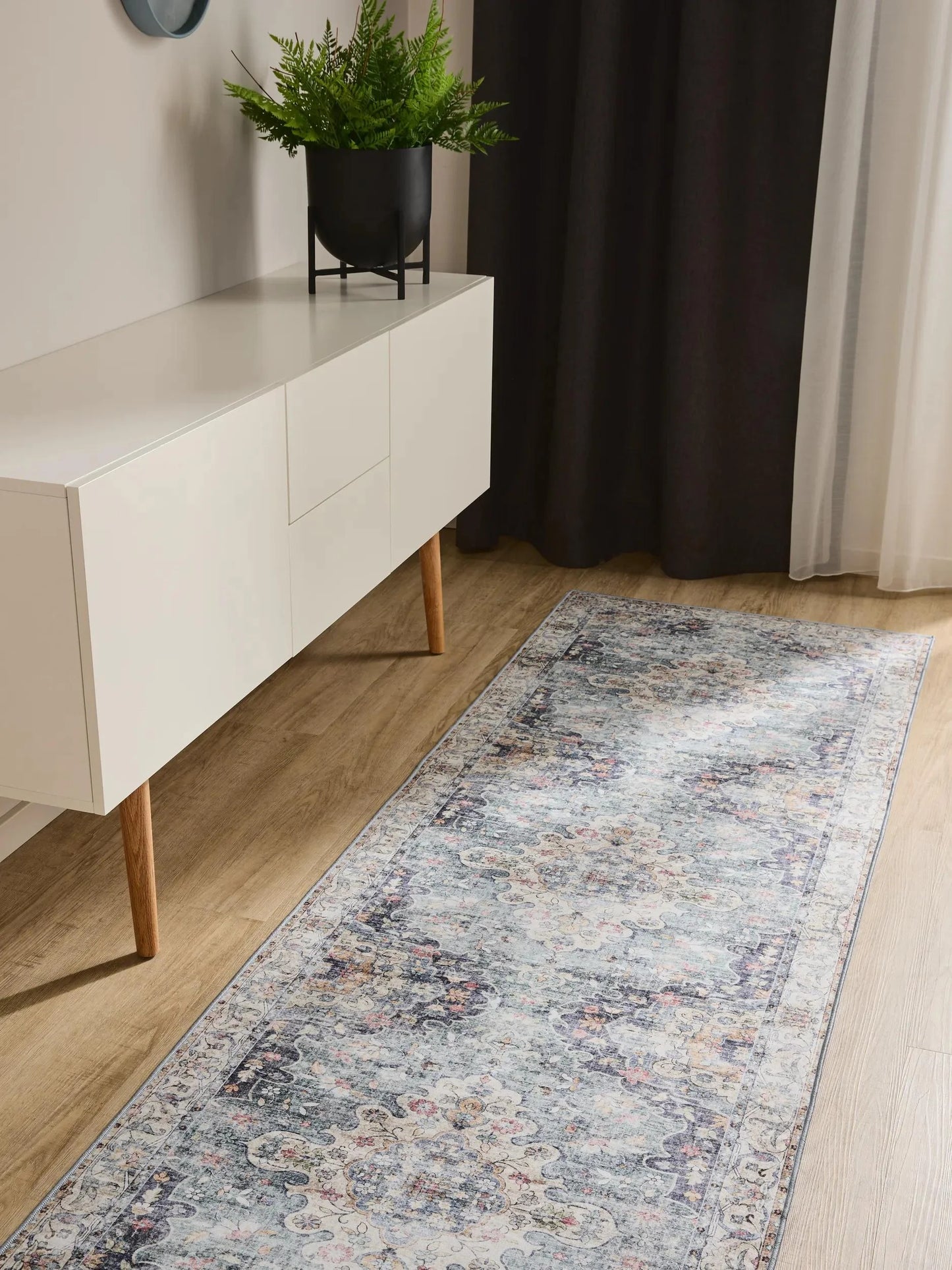 ATLAS Blå Vaskbart Tæppe