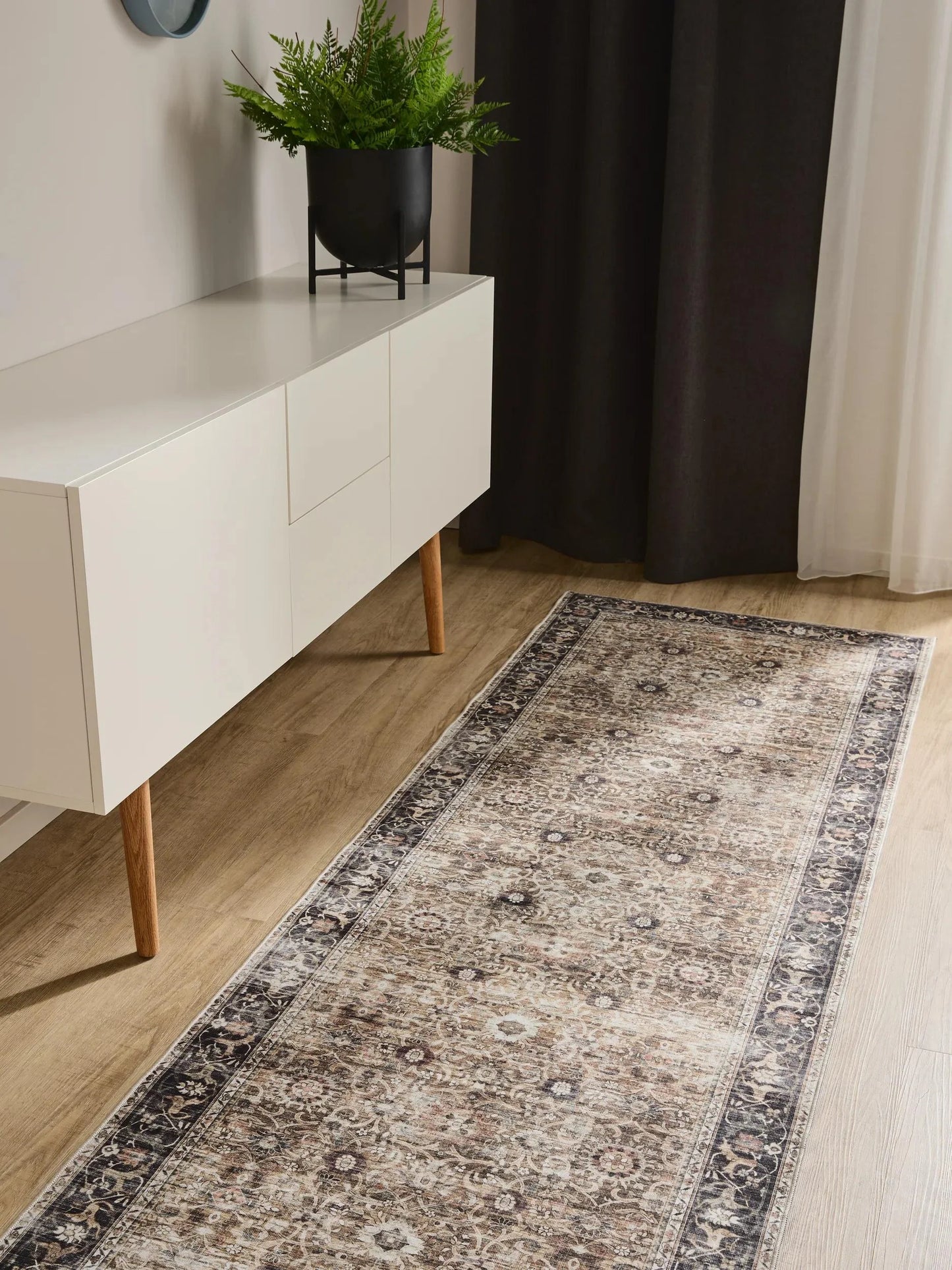 ATLAS Koksgrå Taupe Vaskbart Tæppe