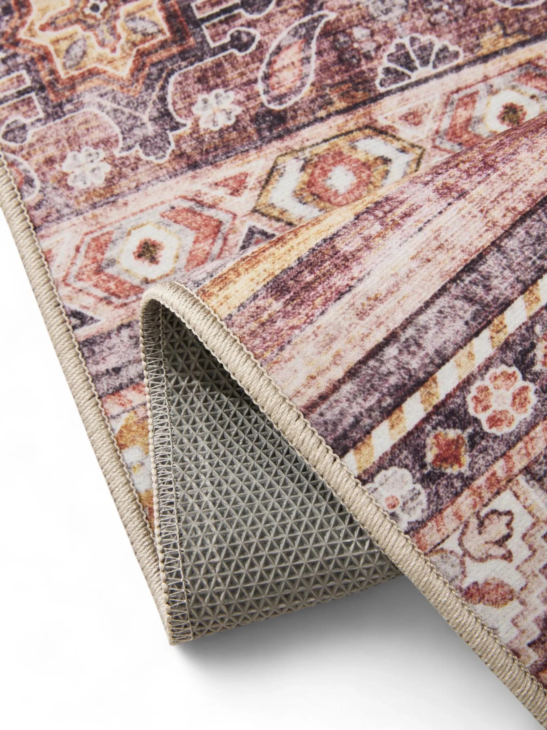 ATLAS Flerfarvet Pink Vaskbart Tæppe - Billede 4