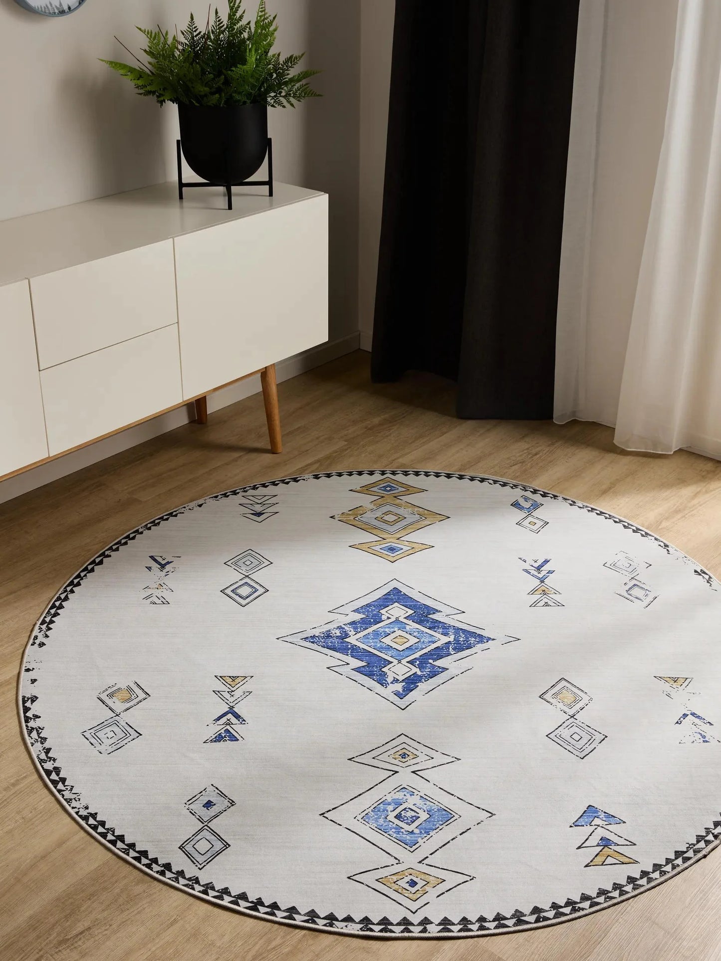 ATLAS Flerfarvet Beige Vaskbart Tæppe