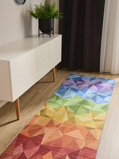 ATLAS Flerfarvet Vaskbart Tæppe