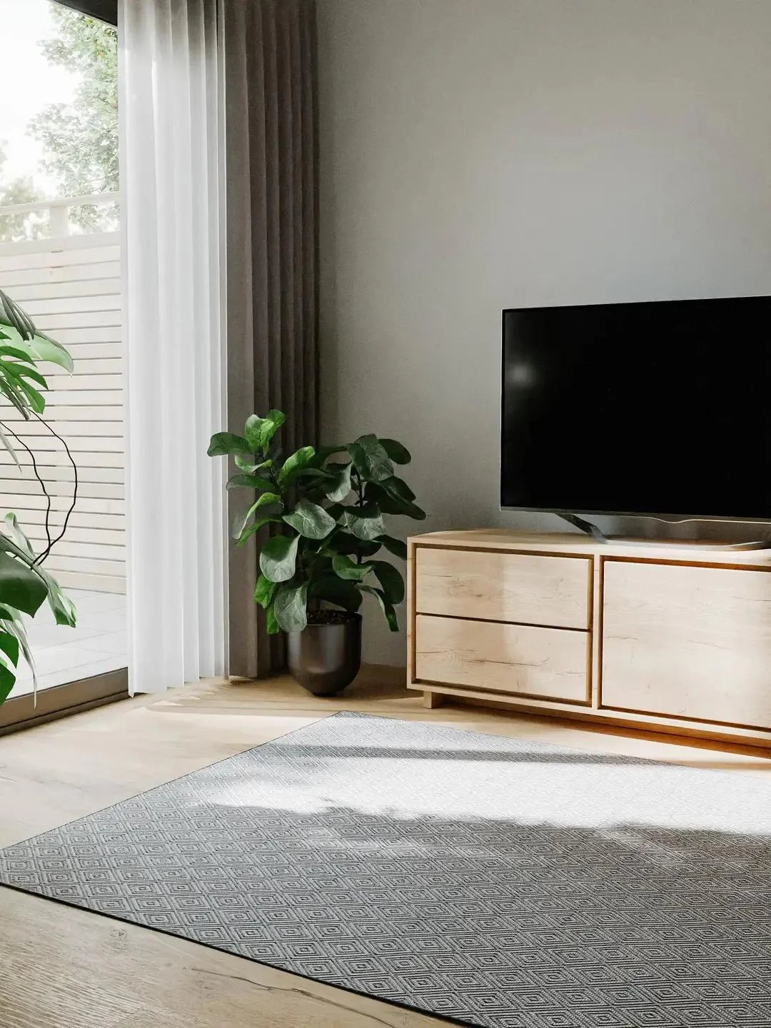 SKY Blå Indendørs- Og Udendørs Tæppe - Billede 4